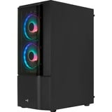 Aerocool Quantum v2 TG boîtier midi tower Noir/gris | 3x USB-A | RGB | Verre Trempé