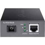 TP-Link TL-FC311B-20 convertisseur de support réseau 1000 Mbit/s 1550 nm Monomode Noir, Transmetteur audio/vidéo 1000 Mbit/s, IEEE 802.3, IEEE 802.3ab, IEEE 802.3i, IEEE 802.3u, IEEE 802.3x, IEEE 802.3z, Gigabit Ethernet, 10,100,1000 Mbit/s, 1000 Mbit/s, SC
