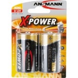 Ansmann Mono D Batterie à usage unique Alcaline Batterie à usage unique, Alcaline, 1,5 V, 2 pièce(s), Noir, 33 mm