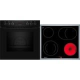 Neff EX4B, Jeu de cuisinière Noir/en acier inoxydable