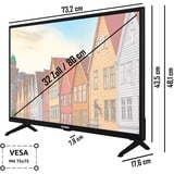 Telefunken  32" TV LED Noir