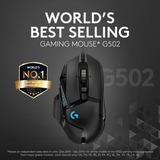 Logitech G502 HERO High Performance, Souris gaming Noir, 100 - 25.600 dpi, LED RGB