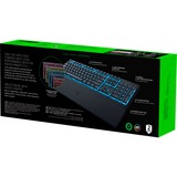 Razer Ornata V3 X clavier USB QWERTZ Allemand Noir, clavier gaming Noir, Layout DE, Membrane, Taille réelle (100 %), USB, Clavier à membrane, QWERTZ, LED RGB, Noir