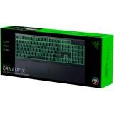 Razer Ornata V3 X clavier USB QWERTZ Allemand Noir, clavier gaming Noir, Layout DE, Membrane, Taille réelle (100 %), USB, Clavier à membrane, QWERTZ, LED RGB, Noir