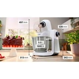 Bosch MUMS6EW13D, Robot de cuisine Blanc/en acier inoxydable