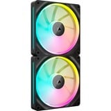 Corsair iCUE LINK LX140 RGB, Ventilateur de boîtier Noir, 2 pièces, connecteur de ventilateur PWM à 4 broches