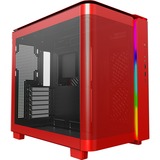 Montech  boîtier midi tower Rouge | 2x USB-A | 1x USB-C | RGB | Window