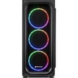 Sharkoon TK5M RGB boîtier midi tower Noir | 3x USB-A | Window