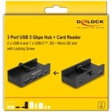 DeLOCK 64285, Hub USB Noir