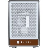 Montech  boîtier mini tower Blanc/Marron | 2x USB-A | 1x USB-C | Window