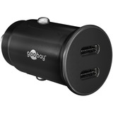 goobay Dual-USB-C PD Chargeur de voiture (30 W) Noir