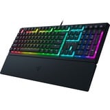 Razer Ornata V3 clavier USB QWERTZ Allemand Noir, clavier gaming Noir, Layout DE, Razer Hybrid-Mecha-Membran, Taille réelle (100 %), USB, Clavier à membrane, QWERTZ, LED RGB, Noir