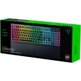 Razer Ornata V3 clavier USB QWERTZ Allemand Noir, clavier gaming Noir, Layout DE, Razer Hybrid-Mecha-Membran, Taille réelle (100 %), USB, Clavier à membrane, QWERTZ, LED RGB, Noir