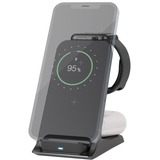 goobay 3-en-1 Wireless Charger, Chargeur Noir