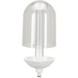 GARDENA ClickUp! mangeoire pour oiseau Transparent, Blanc Acrylique, Bac Transparent, Blanc, Acrylique, 152 mm, 152 mm, 350 mm