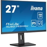 iiyama ProLite XUB2793HSU-B6 27" Moniteur  Noir (Mat), HDMI, DisplayPort, USB, Audio