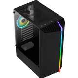 Aerocool Bionic Midi Tower Noir, boîtier pc Noir | 3x USB-A | RGB | Window