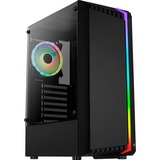 Aerocool Bionic Midi Tower Noir, boîtier pc Noir | 3x USB-A | RGB | Window