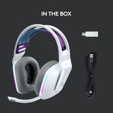 Logitech G733 Casque Arceau Blanc casque gaming over-ear Blanc, Casque, Arceau, Jouer, Blanc, Binaural, Rotatif