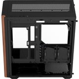 Aerocool  boîtier midi tower Noir/bois | 2x USB-A | 1x USB-C | RGB