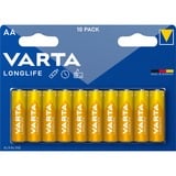 VARTA BV-LL 10 AA Batterie à usage unique Alcaline Batterie à usage unique, AA, Alcaline, 1,5 V, 10 pièce(s), Bleu, Jaune