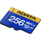 ADATA Premier Extreme microSDXC 256 GB, Carte mémoire Bleu/Jaune