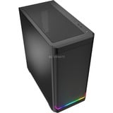 Sharkoon AK4 RGB Strip boîtier midi tower Noir | 2x USB-A | 1x USB-C | RGB