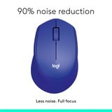 Logitech M330 SILENT PLUS, Souris Bleu, Droitier, Optique, RF sans fil, 1000 DPI, Bleu