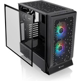 Thermaltake  boîtier midi tower Noir | 2x USB-A | 1x USB-C | RGB | Verre Trempé