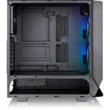 Thermaltake  boîtier midi tower Noir | 2x USB-A | 1x USB-C | RGB | Verre Trempé