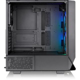 Thermaltake  boîtier midi tower Noir | 2x USB-A | 1x USB-C | RGB | Verre Trempé