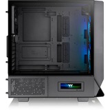 Thermaltake  boîtier midi tower Noir | 2x USB-A | 1x USB-C | RGB | Verre Trempé