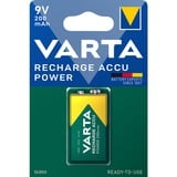 VARTA -56722/1 Piles domestiques, Batterie Batterie rechargeable, 9V, Hybrides nickel-métal (NiMH), 8,4 V, 1 pièce(s), 200 mAh