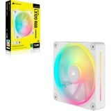 Corsair iCUE LINK LX120 RGB, Ventilateur de boîtier Blanc, Connecteur de ventilateur PWM à 4 broches