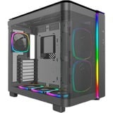 Montech  boîtier midi tower Noir | 2x USB-A | 1x USB-C | RGB | Window