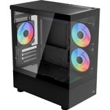 Aerocool  boîtier mini tower Noir | 3x USB-A | RGB | Window