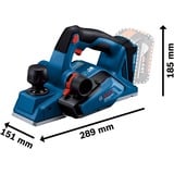 Bosch GHO 18V-26 Professional, 06015B5000, Rabot électrique Bleu/Noir