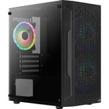 Aerocool Trinity Mini v3 boîtier mini tower Noir | 3x USB-A | RGB | Verre Trempé