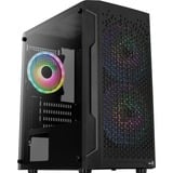 Aerocool Trinity Mini v3 boîtier mini tower Noir | 3x USB-A | RGB | Verre Trempé