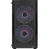 Aerocool Trinity Mini v3 boîtier mini tower Noir | 3x USB-A | RGB | Verre Trempé