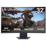 LG  31.5" Moniteur gaming incurvé  Noir