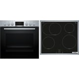 Bosch HEA513BS4, Jeu de cuisinière Noir/en acier inoxydable