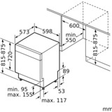 Bosch SMU6ZCS16E, Lave-vaisselle Acier inoxydable