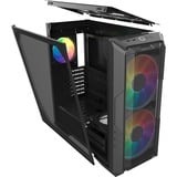 Cooler Master HAF 500 boîtier midi tower Noir | 2x USB-A | 1x USB-C | RGB | Verre Trempé