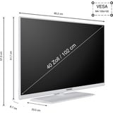 Telefunken  40" TV LED Blanc