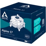 ARCTIC Alpine 17, Refroidisseur CPU Noir/Blanc, Connecteur de ventilateur PWM à 4 broches