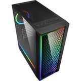 Sharkoon RGB LIT 200 boîtier midi tower Noir | 3x USB-A | RGB | Window