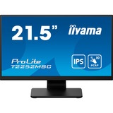 iiyama ProLite T2252MSC-B2 21.5" Moniteur tactile  Noir (Mat), Touch, HDMI, DisplayPort, Audio, USB 3.0