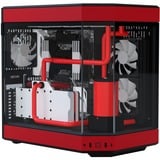 HYTE Y60 boîtier midi tower Rouge/Noir | 3x USB-A | Verre Trempé