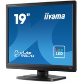 iiyama ProLite E1980D-B1 LED display 48,3 cm (19") 1280 x 1024 pixels XGA Noir Moniteur  Noir, 48,3 cm (19"), 1280 x 1024 pixels, XGA, LED, 5 ms, Noir